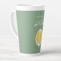 Sage Verde & Limão Script Cozinha Nome Personaliza