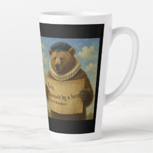 Caneca De Café Latte Sair, perseguido por um urso citação de Shakespear