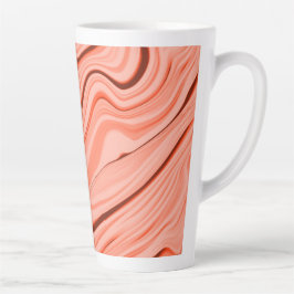 Caneca De Café Latte Salmão, pêssego, coral claro e rosa