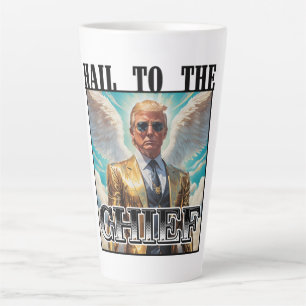 Caneca De Café Latte Salve ao chefe - Trump 2024