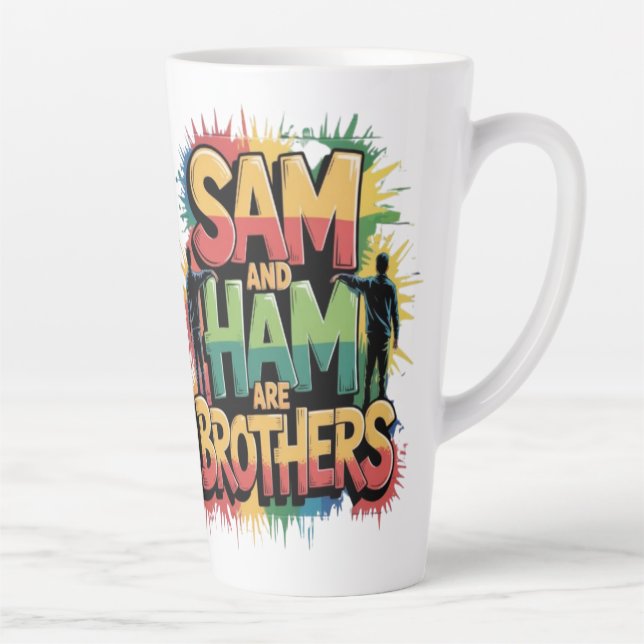 Caneca De Café Latte Sam & Ham são irmãos (Direita)