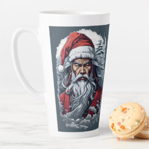 Caneca De Café Latte Samurai Papais noeis Warrior Christmas Art Gift