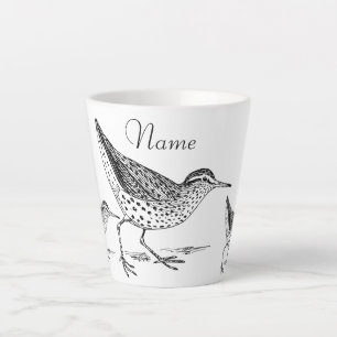 Caneca De Café Latte Sandpiper Shorebird Thunder_Cove