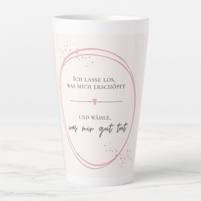 Caneca De Café Latte Sanftes Loslass-Affirmation (Frente)