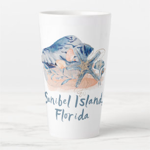 Caneca De Café Latte Sanibel Island Seashells