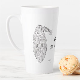 Caneca De Café Latte Santa Gnome Holiday Mug
