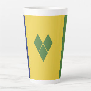 Caneca De Café Latte Santo Vincent e bandeira das Granadinas