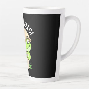 Caneca De Café Latte Sapo E Cogumelo