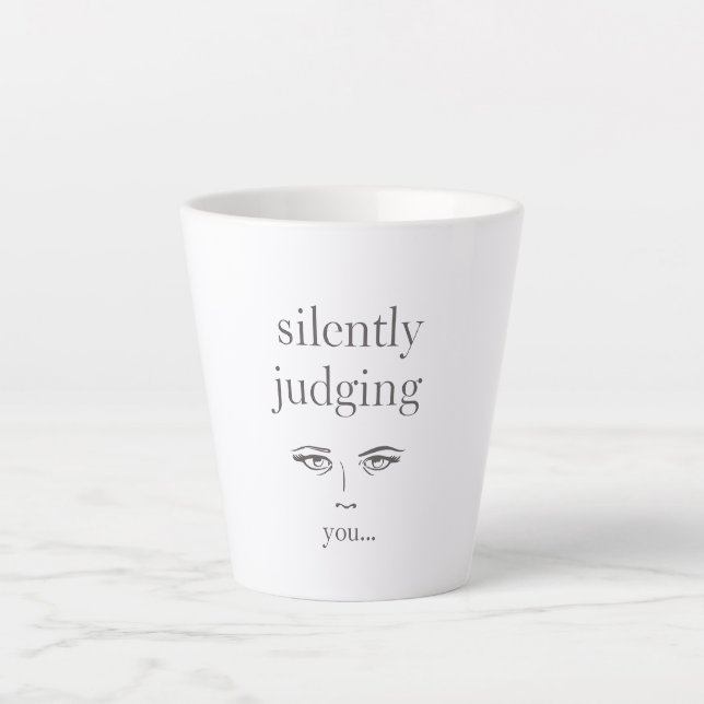 Caneca De Café Latte Sarcastic Minimalist Introvert Humor (Frente)
