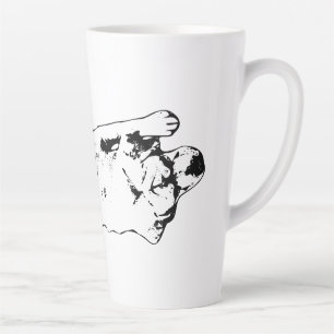 Caneca De Café Latte Saudação Gentil