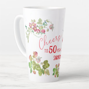 Caneca De Café Latte Saudações aos 50 Anos de Aniversário