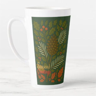 Caneca De Café Latte Saudações do outono e do inverno