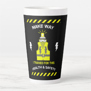 Caneca De Café Latte Saúde E Segurança Engraçadas NEBOSH Oficial