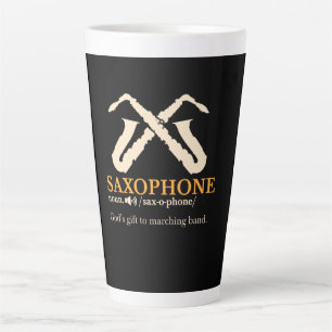 Caneca De Café Latte Saxofone - Definição de Saxofone