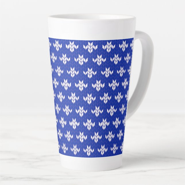 Caneca De Café Latte SCANDIA BLUE KNIT Tall Latch (Ângulo direito)