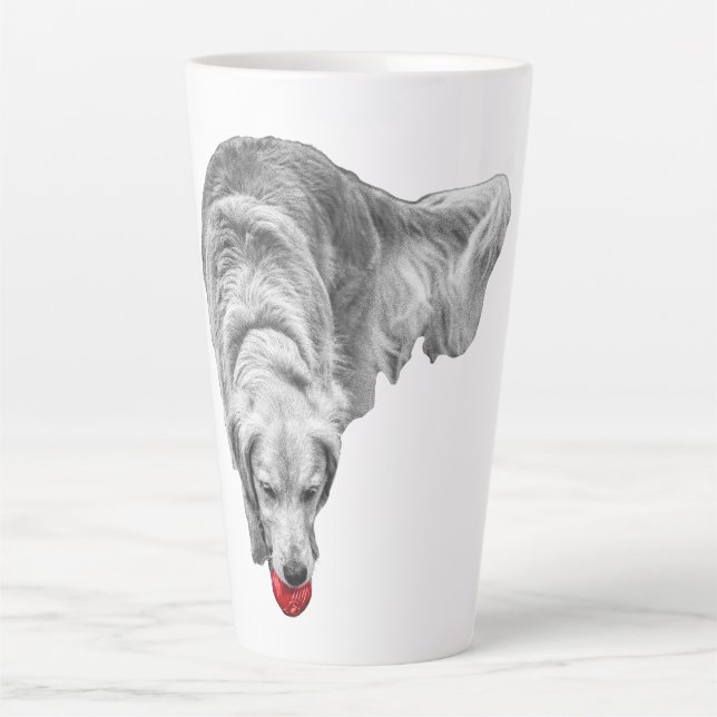 Caneca De Café Latte Scarlet Ember Gaze (Frente)