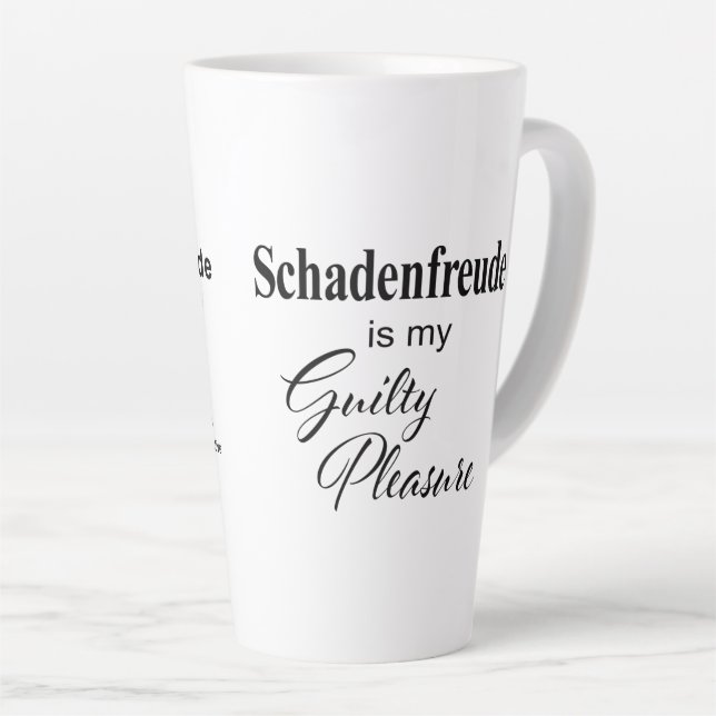 Caneca De Café Latte Schadenfreude* é minha esposa latte mug (Ângulo direito)