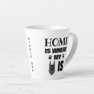 Caneca De Café Latte Schnauzer Home Onde Meu Cachorro É O Nome Do Rost