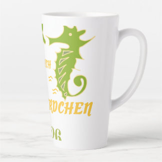 Caneca De Café Latte Schwimmabzeichen schwimmen Seepferdchen