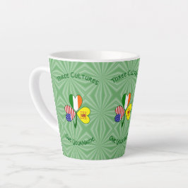 Caneca De Café Latte Scot Lion Irish USA Flags Shamrock Personalizado