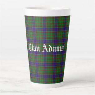 Caneca De Café Latte Scottish Clan Adams Tartan