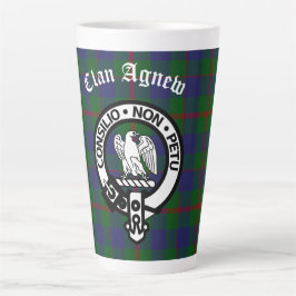 Caneca De Café Latte Scottish Clan Agnew Crest & Tartan