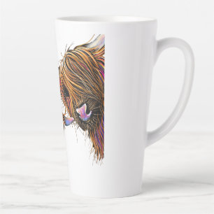 Caneca De Café Latte Scottish Highland Cow ‘ S&N’ por Shirley MacArthur