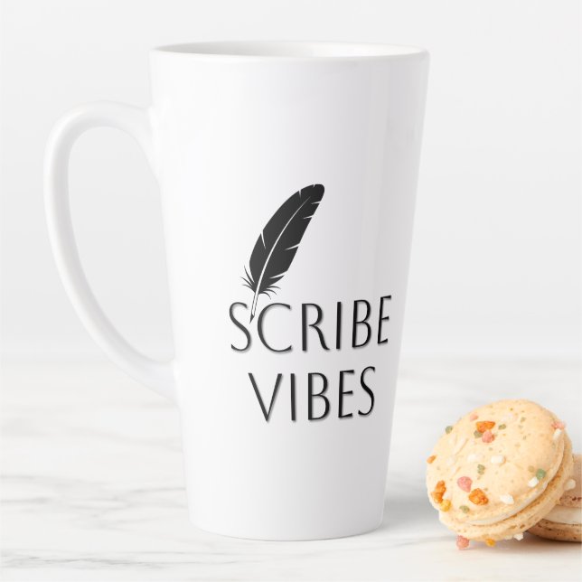 Caneca De Café Latte Scribe Vibes Author Writer Poet  (In Situ)
