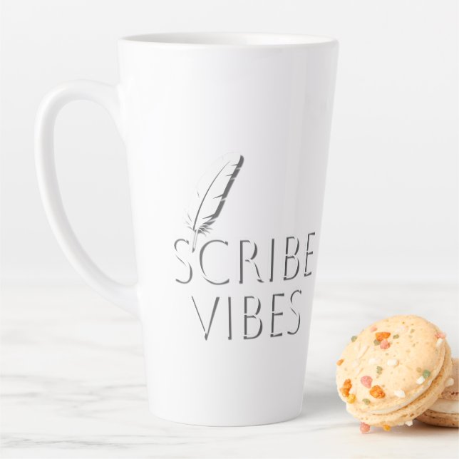 Caneca De Café Latte Scribe Vibes Writers Authors Poets (In Situ)