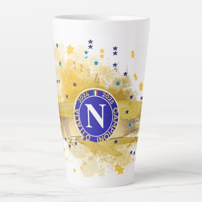 CANECA DE CAFÉ LATTE SCUDETTO NAPOLI 2025 (Frente)