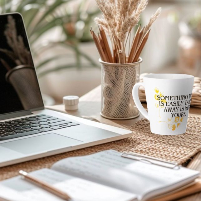 Caneca De Café Latte Se for fácil, nunca foi seu" - Elegan (Criador carregado)