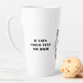 Caneca De Café Latte Se Os Gatos Puderem Enviar Uma Mensagem