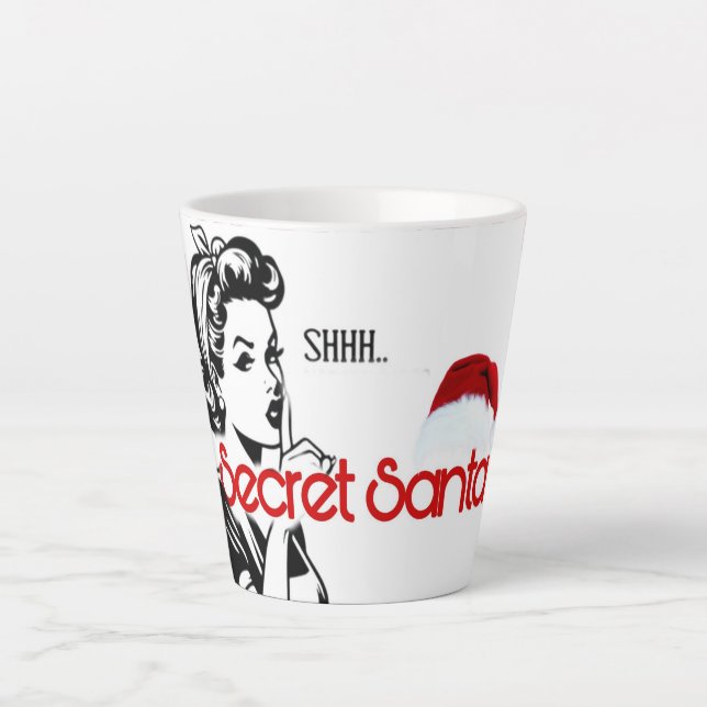 Caneca De Café Latte Secret Santa Latte Mug (Frente)