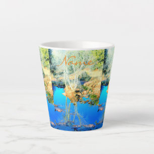 Caneca De Café Latte Sedona Red Rock Reflete Thunder_Cove