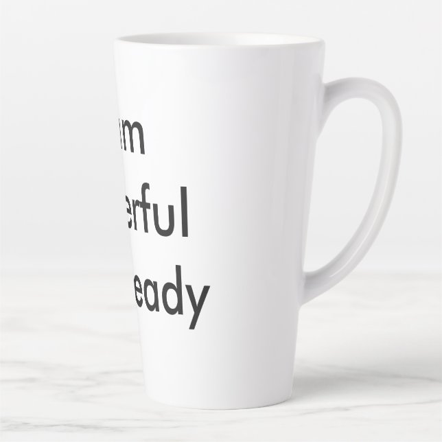 Caneca de Café Latte Segunda-feira Mágica – Citaçã (Direita)