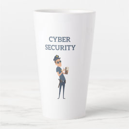 Caneca De Café Latte Segurança cibernética: o policial Legal sobre patr