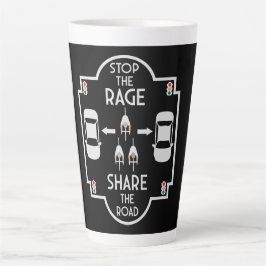 Caneca De Café Latte Segurança rodoviária