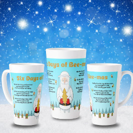 Caneca De Café Latte Seis Dias de Bee-Mas Feliz Natal para um Incrível