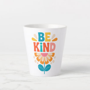 Caneca De Café Latte Seja gentil com ventilador colorido - Inspiraciona