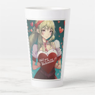 Caneca De Café Latte Seja Meu Namorado no Estilo Mangá 33893