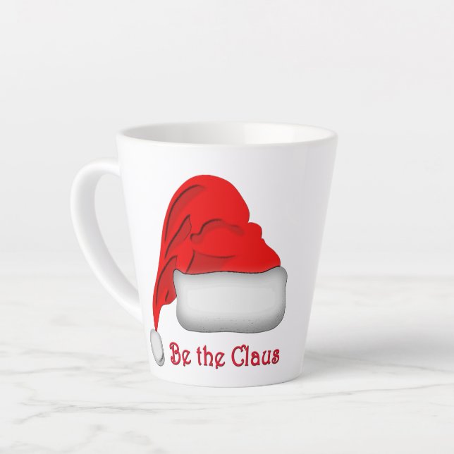Caneca De Café Latte Seja o Claus Latte Mug (Ângulo esquerdo)