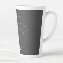 Caneca De Café Latte Seja Open Chakra & Seeds of Life