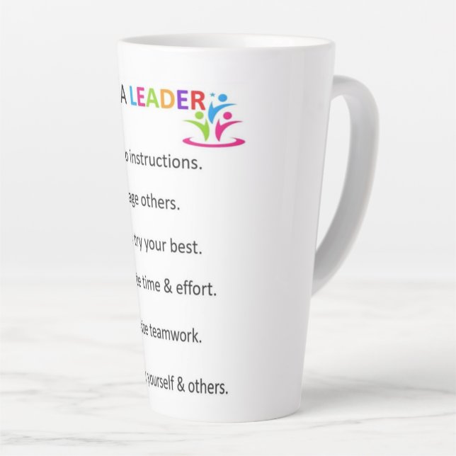 Caneca De Café Latte Seja um teclado de mouse líder (Ângulo direito)