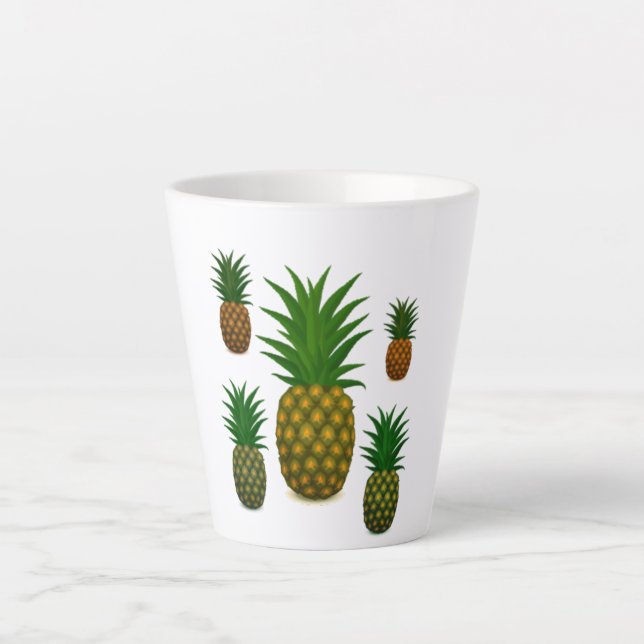 Caneca De Café Latte Seleção da tarte de ananás (Frente)