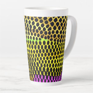 Caneca De Café Latte "Selvagem Vibrante" Abstrato Impressão