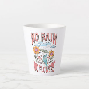Caneca De Café Latte Sem Chuva, Sem Flores - Inspiração Floral Vibrante
