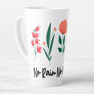 Caneca De Café Latte Sem Chuva Sem Flores Natureza Da Planta Floral De