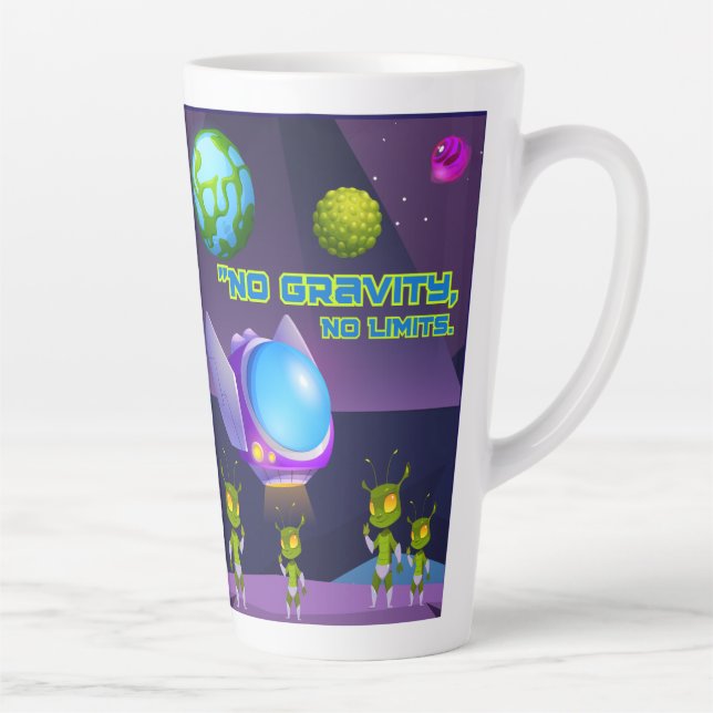 Caneca De Café Latte Sem gravidade sem limites (Direita)