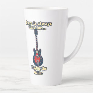 Caneca De Café Latte Sempre há tempo para tocar violão