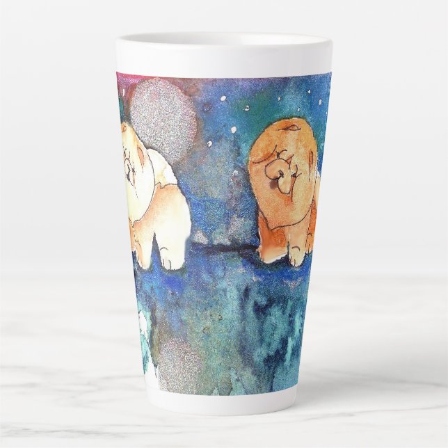 Caneca De Café Latte SENHORA MOON Cãozinho (Frente)